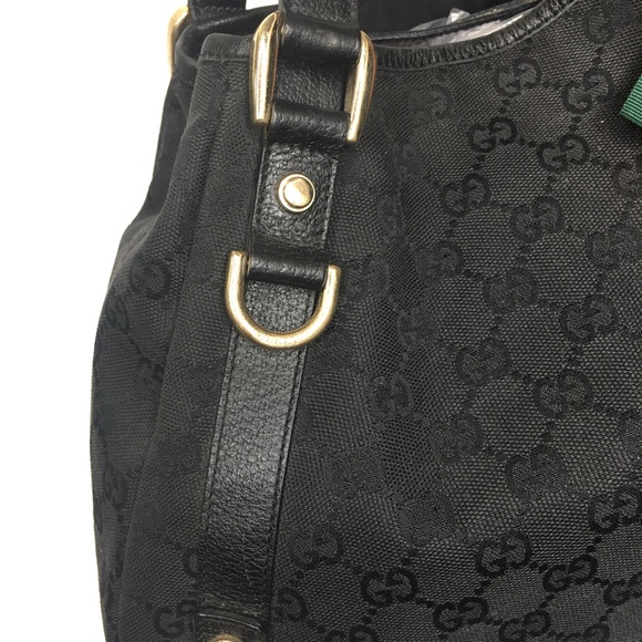 Authentic Gucci Abbey black monogram canvas shoulder bag - Picture 15 of 16